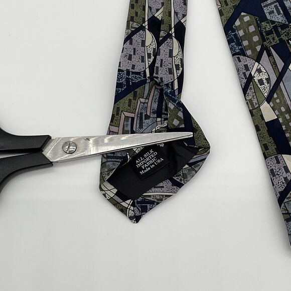 Bachrach Silk Mens Neck Tie‎ Abstract USA Made Martin Wong Screenplay Lot of 2 - Picture 8 of 10